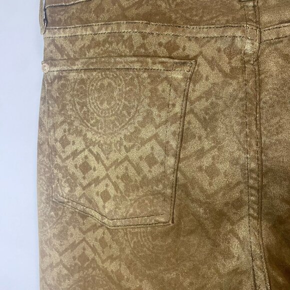 7 For All Mankind Women's Gold 28 Cropped Skinny Ankle Jeans - Picture 11 of 15